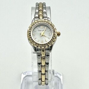 Laura Ashley Round Crystal Bezel  Silver and Gold Ladies Watch Working